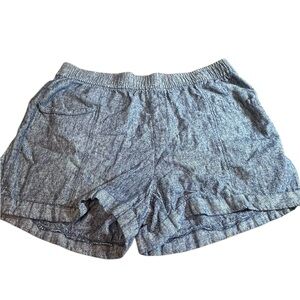 Old Navy women’s‎ High-Rise Linen Shorts Chambray Blue Size Large